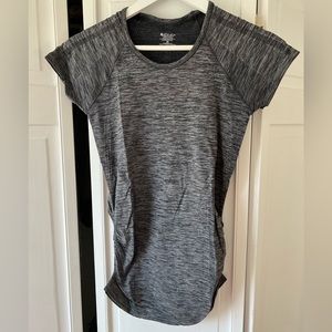 Athleta Momentum Seamless Short Sleeve Tee Charcoal Gray Size XS